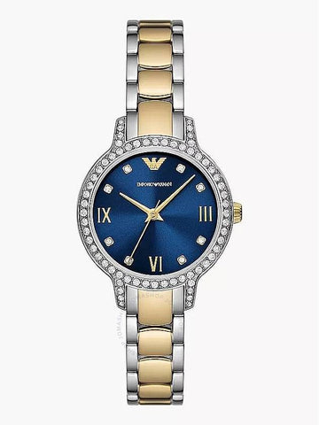 Emporio Armani Cleo Quartz Crystal Blue Dial Ladies Watch AR11576 - EMPORIO ARMANI - BALAAN 1