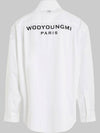 Back Logo Cotton Long Sleeve Shirt White - WOOYOUNGMI - BALAAN 2