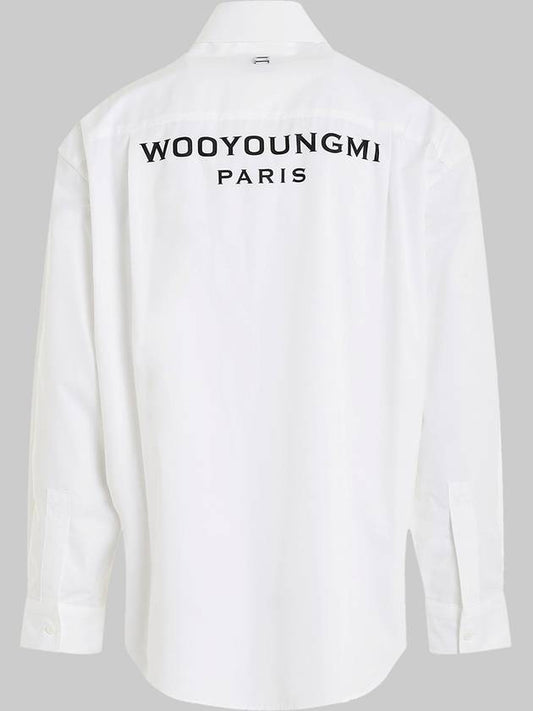 Back Logo Cotton Long Sleeve Shirt White - WOOYOUNGMI - BALAAN 2