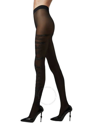 Philipp Plein Black Crystal Plein Nylon Tights, Brand Size 1 (X-Small) - PHILIPP PLEIN - BALAAN 1