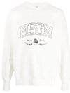 Logo Print Sweatshirt White - MSGM - BALAAN 2