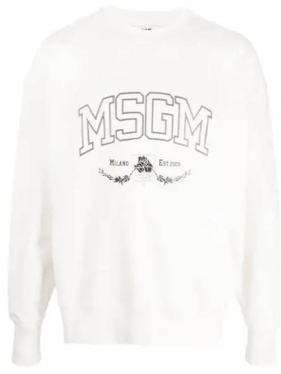 Logo Print Sweatshirt White - MSGM - BALAAN 2