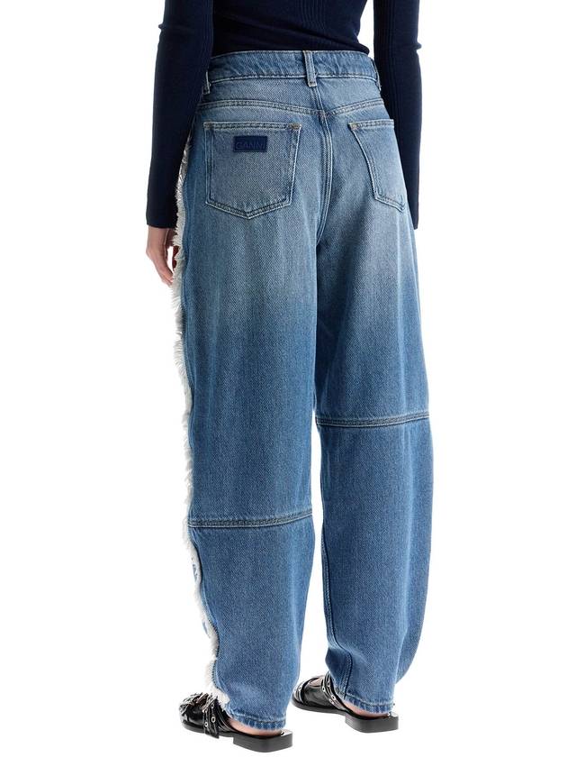 distressed barrel jeans with - GANNI - BALAAN 3