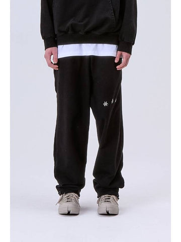 Logo Sweat Pants Black - DAUSPICE - BALAAN 1