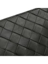 Black Intrecciato Half Zipper Document Pouch Clutch 607479 - BOTTEGA VENETA - BALAAN 7