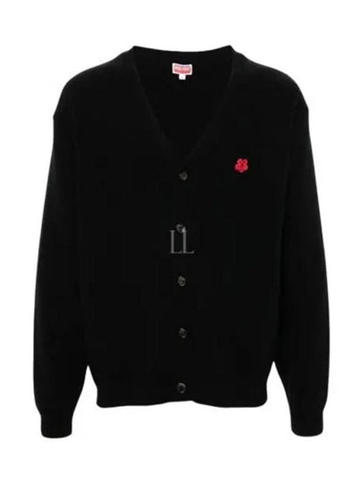 Boke Flower Embroidery Cardigan Black - KENZO - BALAAN 2