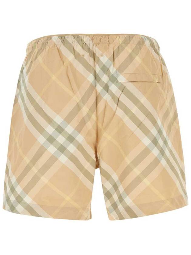 Check Swim Shorts Beige - BURBERRY - BALAAN 3