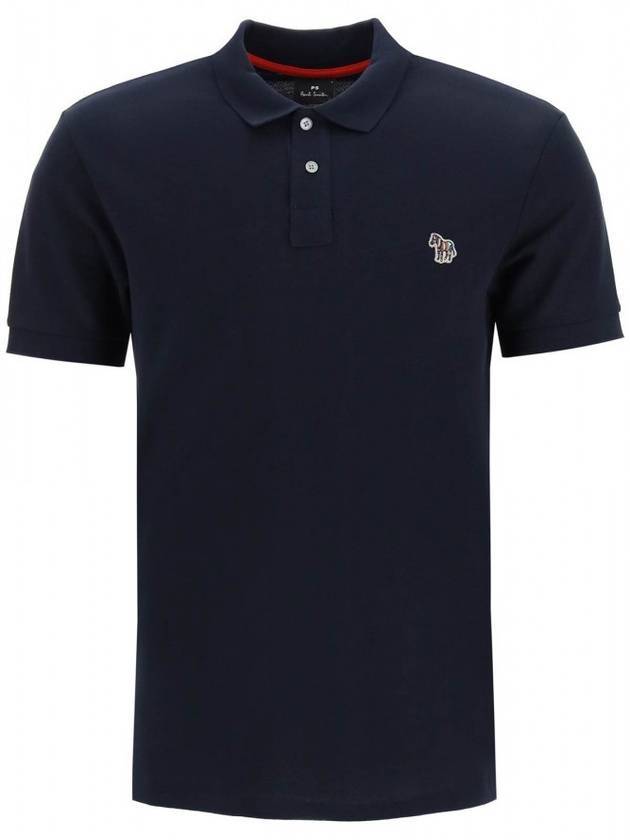 Zebra Waffen Logo PK Shirt Navy - PAUL SMITH - BALAAN.