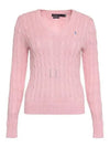 Women's Embroidered Logo Knit Top Pink - POLO RALPH LAUREN - BALAAN 2