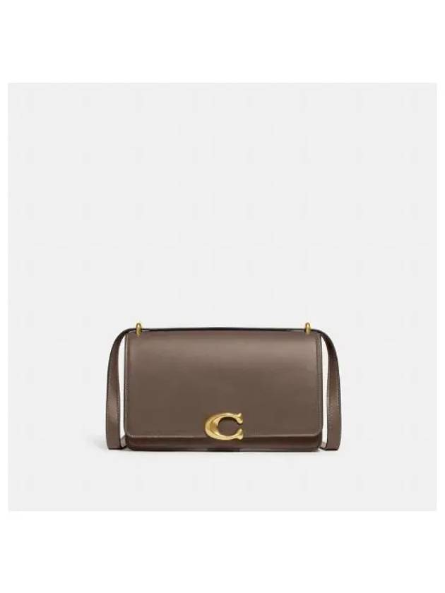 Logo Plaque Shoulder Bag Brown - COACH - BALAAN 2