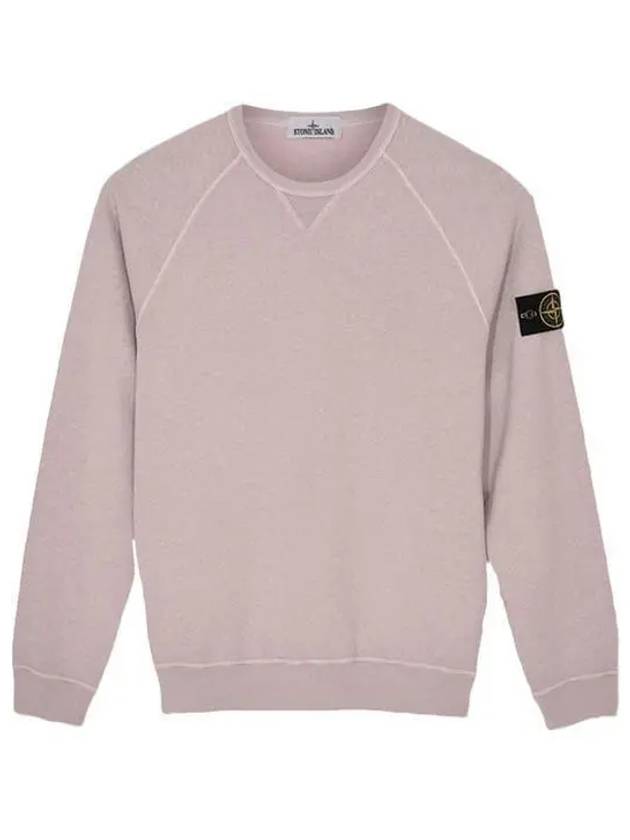 Garment Dyed Malfile Fleece Crewneck Sweatshirt Rose Pink - STONE ISLAND - BALAAN 2