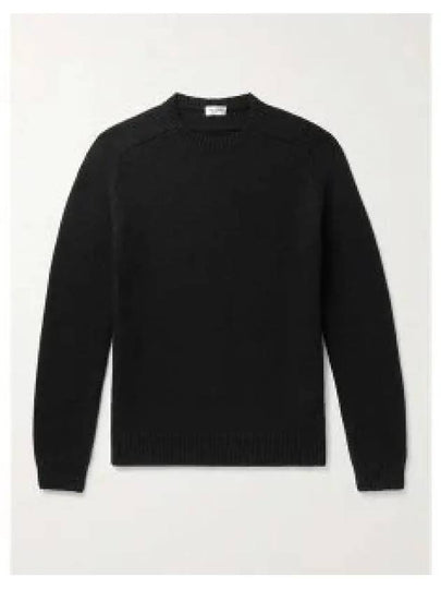 Men's Crewneck Cashmere Knit Top Black - SAINT LAURENT - BALAAN 2