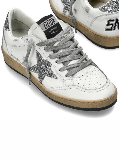 Ball Star Heel Tab Low Sneakers White Silver - GOLDEN GOOSE - BALAAN 2