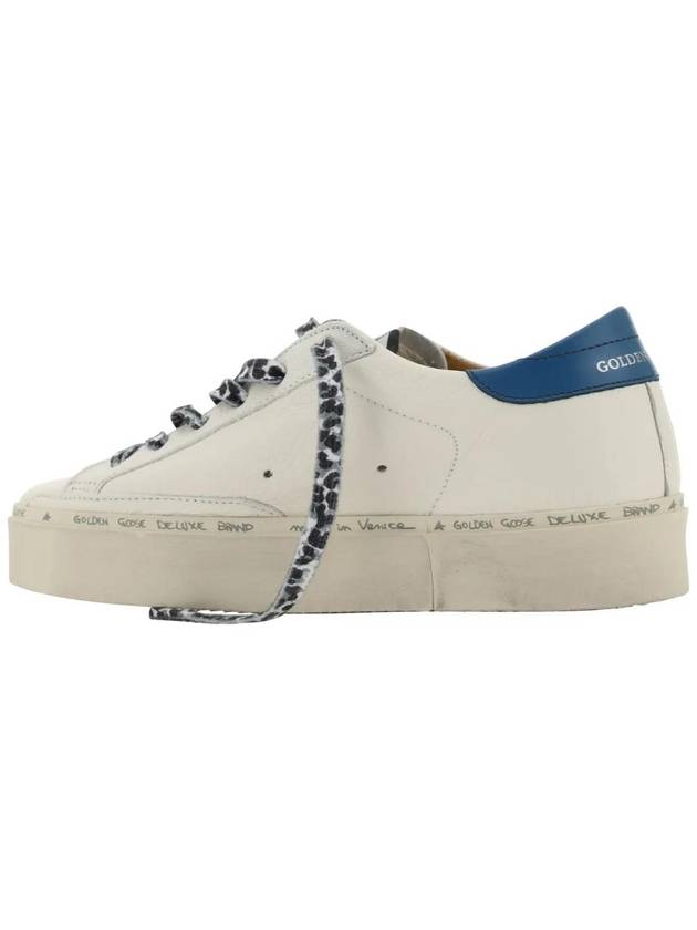 Women's Hi Star Blue Tab Nappa Leather Low Top Sneakers White - GOLDEN GOOSE - BALAAN 4