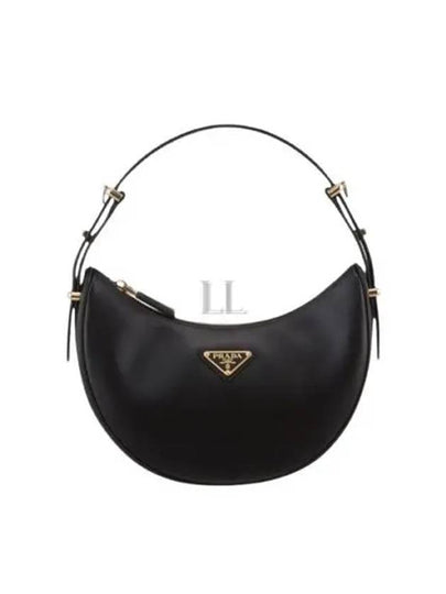 Arque Re-Nylon Brushed Leather Mini Shoulder Bag Black - PRADA - BALAAN 2