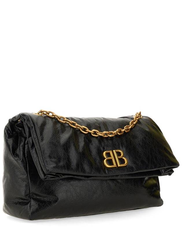 Monaco Chain Strap Shoulder Bag Black - BALENCIAGA - BALAAN 4