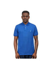 Embroidered Blue Pony Slim Fit Polo Shirt Dark Blue - POLO RALPH LAUREN - BALAAN 2