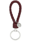 Intrecciato Leather Key Holder Burgundy - BOTTEGA VENETA - BALAAN 2