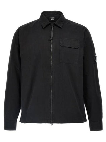 CP Company Long Sleeve Shirt 18CMOS124A110143G999 Black - CP COMPANY - BALAAN 1