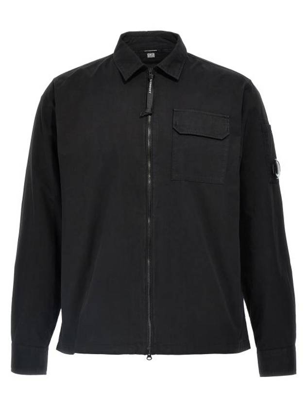 Full Zip Over Long Sleeve Shirt Black - CP COMPANY - BALAAN 1