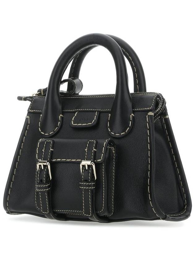 Women's Edith Leather Tote Bag Black - CHLOE - BALAAN 3