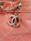 Drawstring lambskin coral silver bucket bag 10th L85469 - CHANEL - BALAAN 4