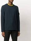 Men's Wappen Patch Round Neck Knit Top Navy - STONE ISLAND - BALAAN 4