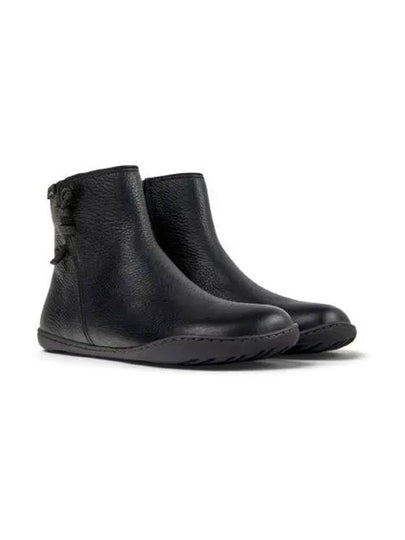 Peu Leather Ankle Middle Boots Black - CAMPER - BALAAN 2