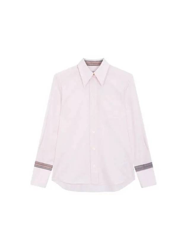 Women s Striped Decorative Cotton Shirt Pink 271686 - PAUL SMITH - BALAAN 1