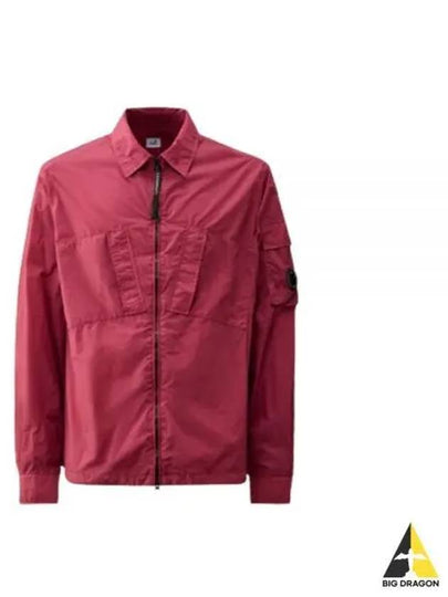 Taylon L Zipped Long Sleeve Shirt Pink - CP COMPANY - BALAAN 2