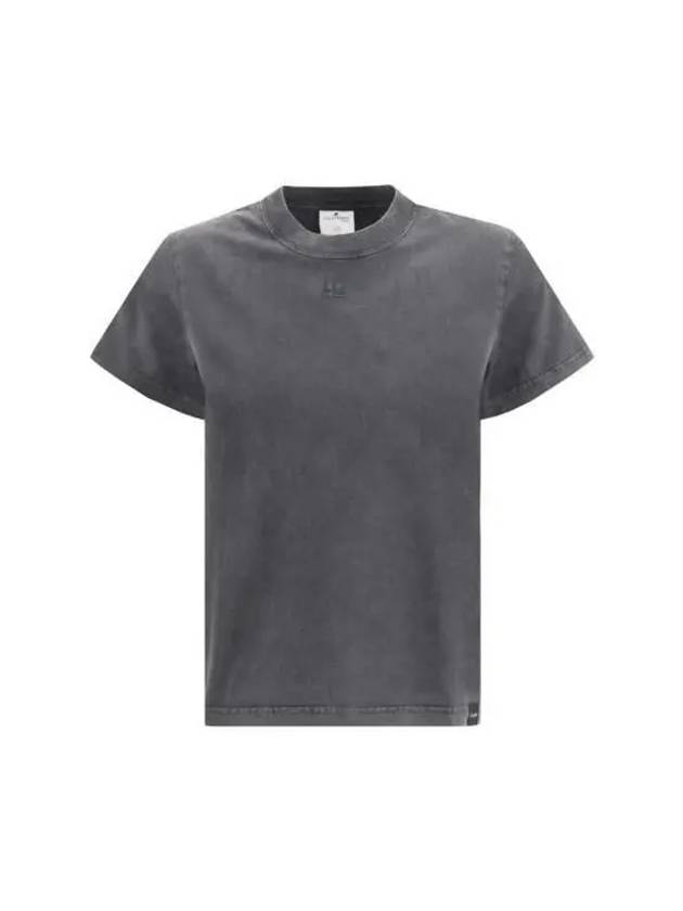 Logo Crew Neck Short Sleeve T-Shirt Grey - COURREGES - BALAAN 2