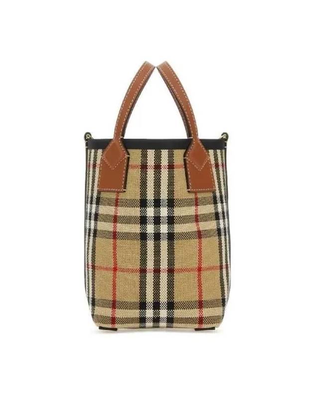 Mini London Tote Bag Archive Beige - BURBERRY - BALAAN 4