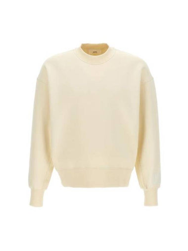 Alexandre Mattiussi Embroidered Logo Sweatshirt Ivory - AMI - BALAAN 1