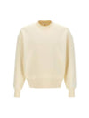 Alexandre Mattiussi Embroidered Logo Sweatshirt Ivory - AMI - BALAAN 1