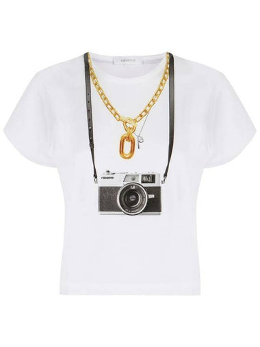 Rabanne Camera Print T-Shirt - PACO RABANNE - BALAAN 1