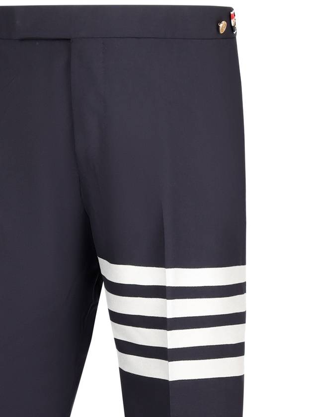 4 Bar Low Rise Slacks Navy - THOM BROWNE - BALAAN 4