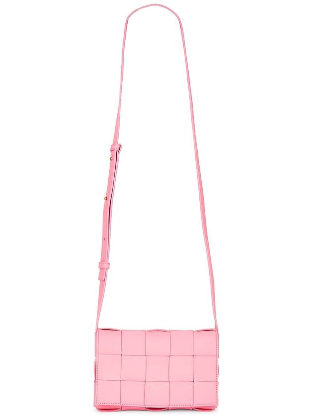 Cassette Intrecciato Small Cross Bag Pink - BOTTEGA VENETA - BALAAN 3