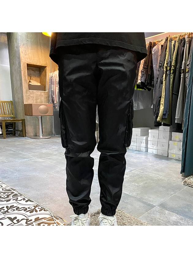 Re-Nylon Buckle Strap Pocket Track Pants Black - PRADA - BALAAN 3