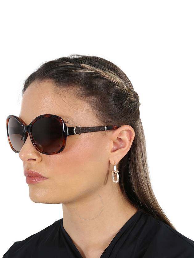 Eyewear Round Acetate Sunglasses Brown - SALVATORE FERRAGAMO - BALAAN 3