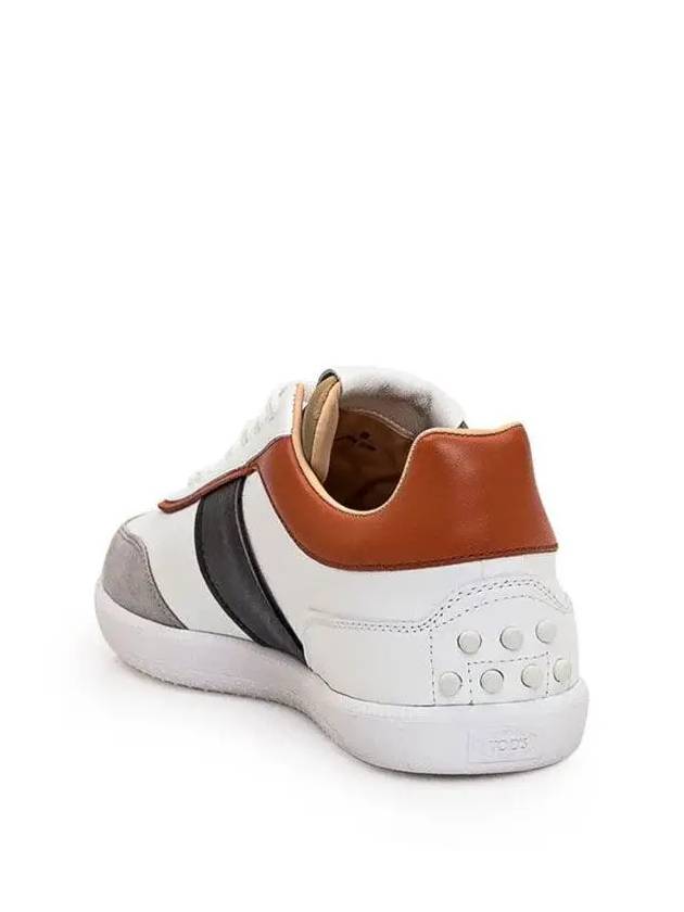 Leather Panel Low Top Sneakers White - TOD'S - BALAAN 4