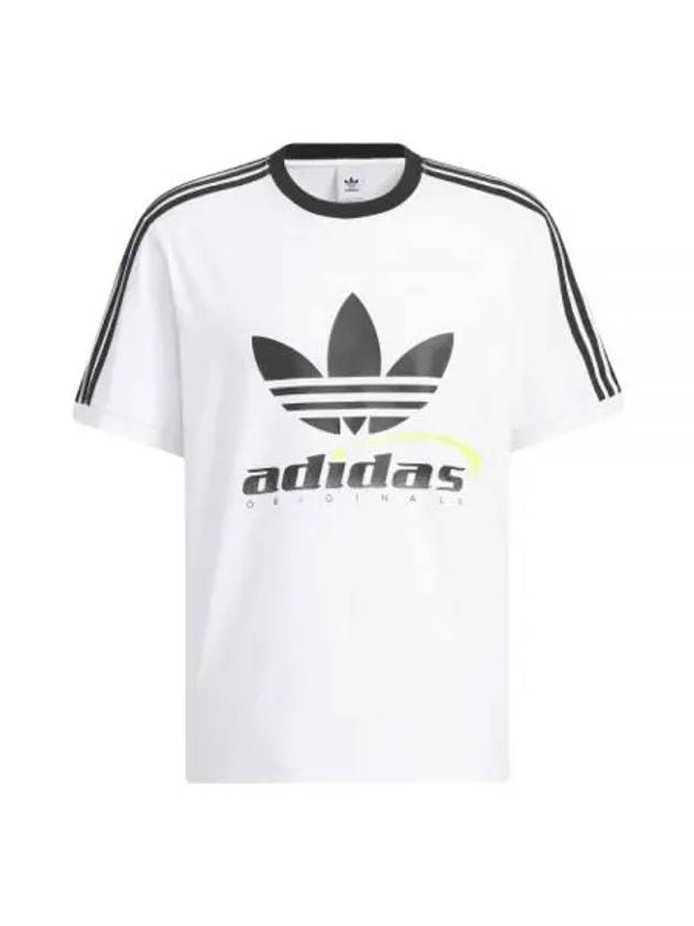 Trefoil Print Short Sleeve T-Shirt White - ADIDAS - BALAAN 2