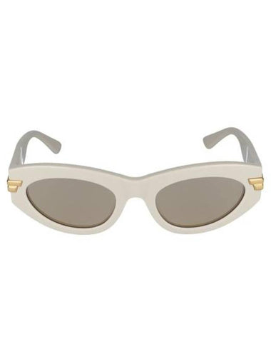 Sunglasses BV1189S 007 WHITE WHITE BROWN - BOTTEGA VENETA - BALAAN 1