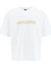 Raphia Logo Short Sleeve T-Shirt White - JACQUEMUS - BALAAN.