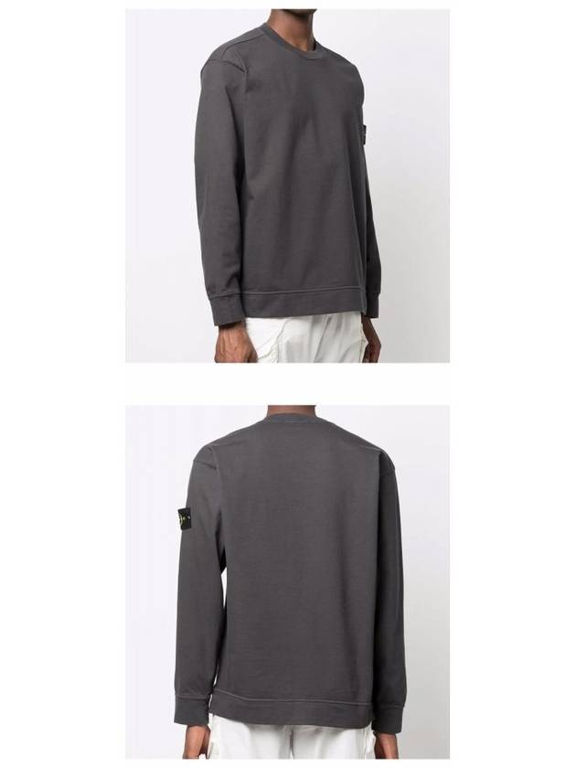 Waffen Patch Garment Dyed Heavy Cotton Sweatshirt Dark Grey - STONE ISLAND - BALAAN 6