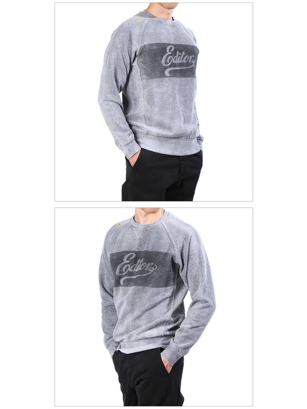 Logo Cotton Sweatshirt Grey - THE EDITOR - BALAAN 3