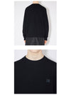 Face Patch Crew Neck Knit Top Black - ACNE STUDIOS - BALAAN 6