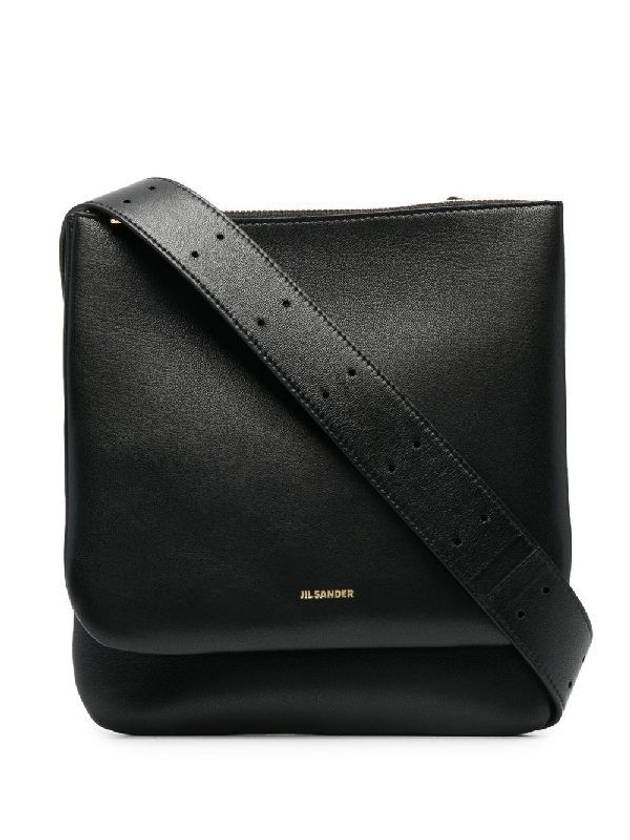 Ombra Leather Shoulder Bag Black - JIL SANDER - BALAAN 1