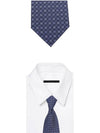 GG Dot Pattern Silk Tie Blue Silver - GUCCI - BALAAN 3