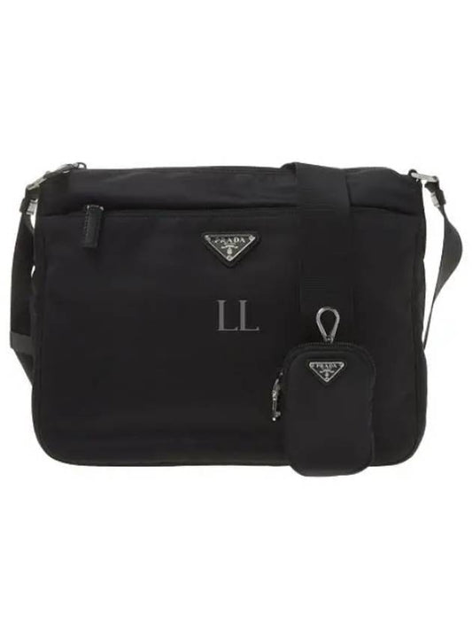 triangle logo re-nylon pocket cross bag black - PRADA - BALAAN 2