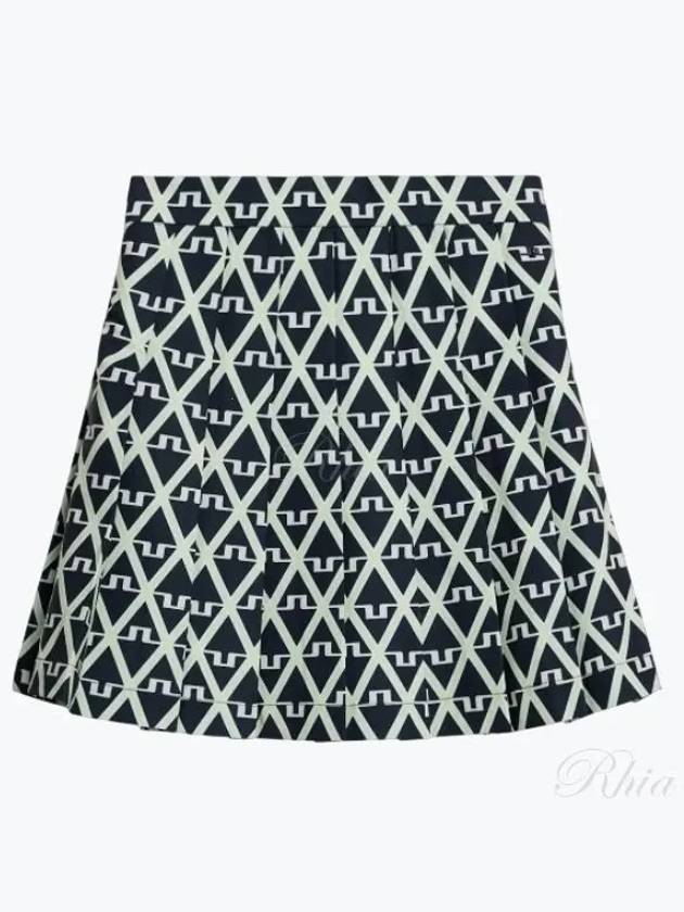 Golf Adina Print Skirt Geo JL Navy - J.LINDEBERG - BALAAN 2